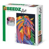 Ses creative ses beedz art - cheval fantaisie - 7000 perles thermocollantes - oeuvre en perles thermocollantes - ensemble complet comprenant plaques de base et feuille thermocollante