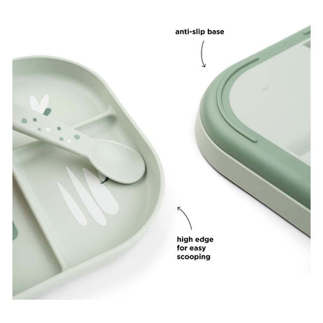 Assiette compartimentée Done by Deer croco vert