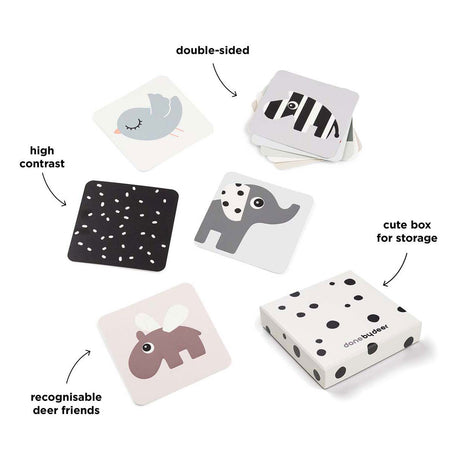 Carte de contraste Done by Deer Baby, amis cerfs, 10 pcs.
