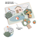 Puzzle en couches de bois Done by Deer, 10 pcs.