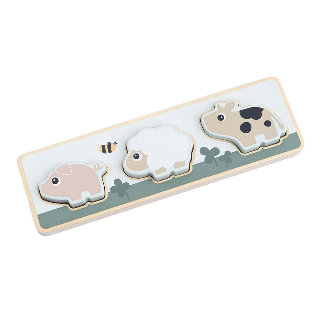 Puzzle sensoriel Done by Deer, petite ferme, 3 pcs.