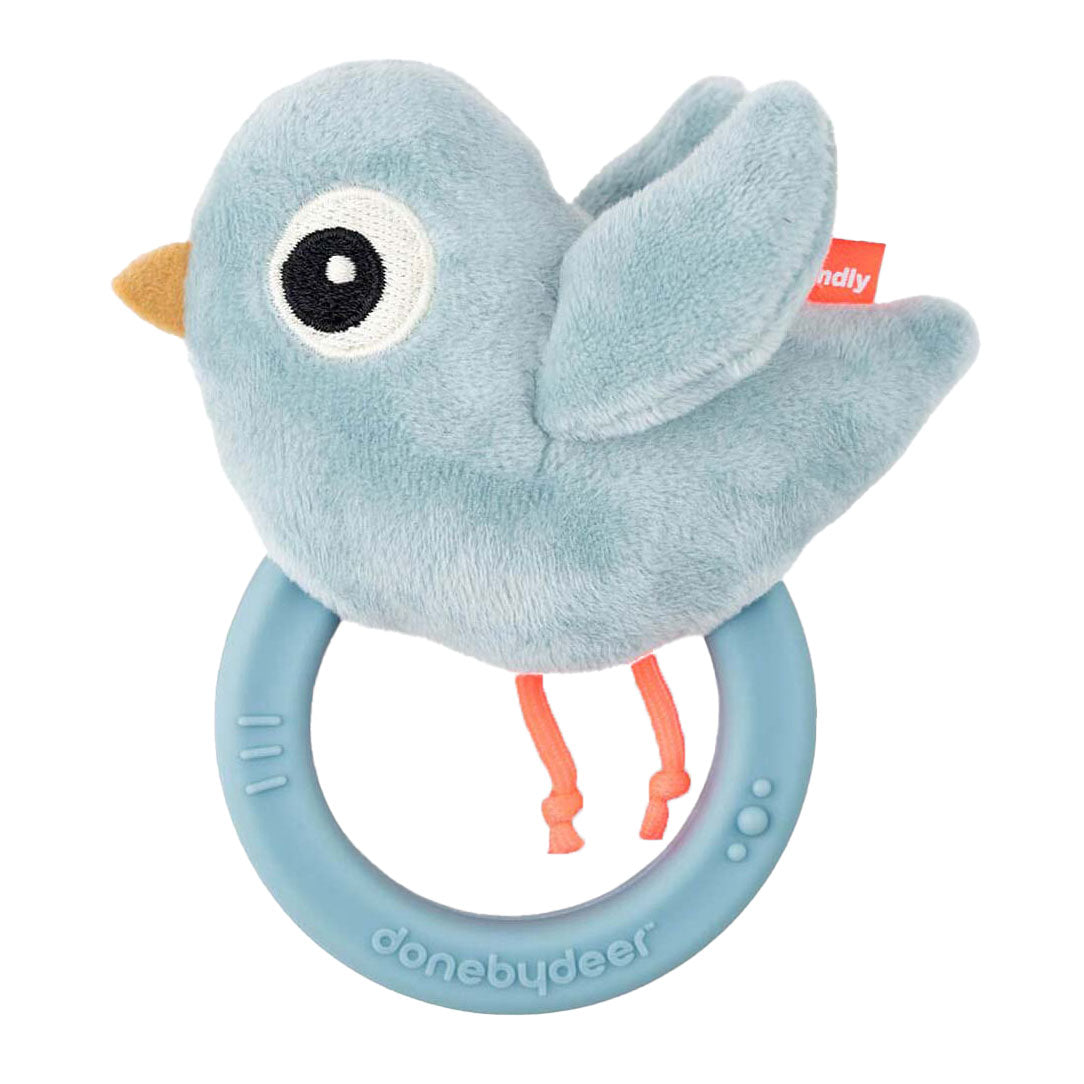 Fait par hochet de cerf avec cordon birdee bleu