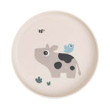 Assiette enfant Done by Deer petite ferme beige