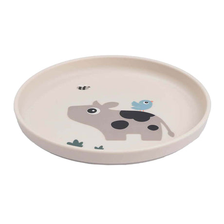Assiette enfant Done by Deer petite ferme beige