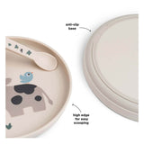 Assiette enfant Done by Deer petite ferme beige