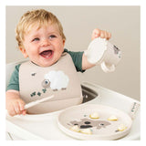Assiette enfant Done by Deer petite ferme beige