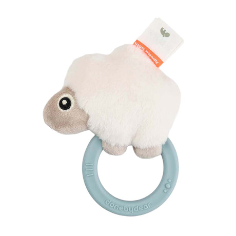 Hochet sensoriel Done by cerf avec anneau de dentition mouton