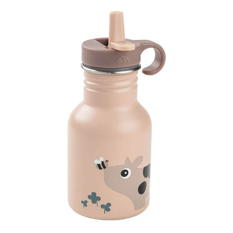 Done by deer metalen drinkfles tiny farm beige - 350 ml