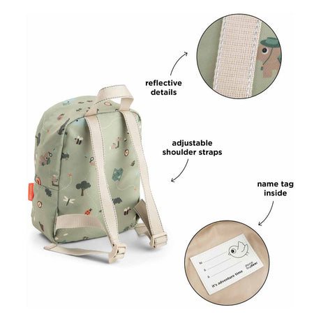 Done by deer kleine rugzak tiny trails groen - 4 l