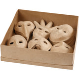 Masques d'entreprise Creativ, h: 12-21 cm, 60 pièces 1 boîte