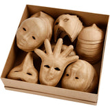 Masques d'entreprise Creativ, h: 12-21 cm, 60 pièces 1 boîte
