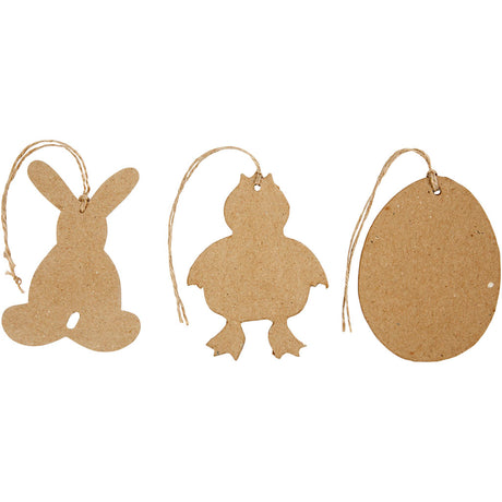 Entreprise créative https : www.cchobby.nl easter-decorations-rabbit-chicken-and-egg-h-10-cm-6-piece-1-box