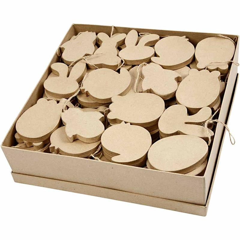 Creativ company Décorations de Pâques, h: 10 cm, épaisseur 12 mm, 114 pièces 1 boîte