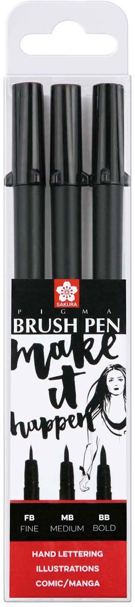Ensemble de stylos pinceaux Sakura pigma,