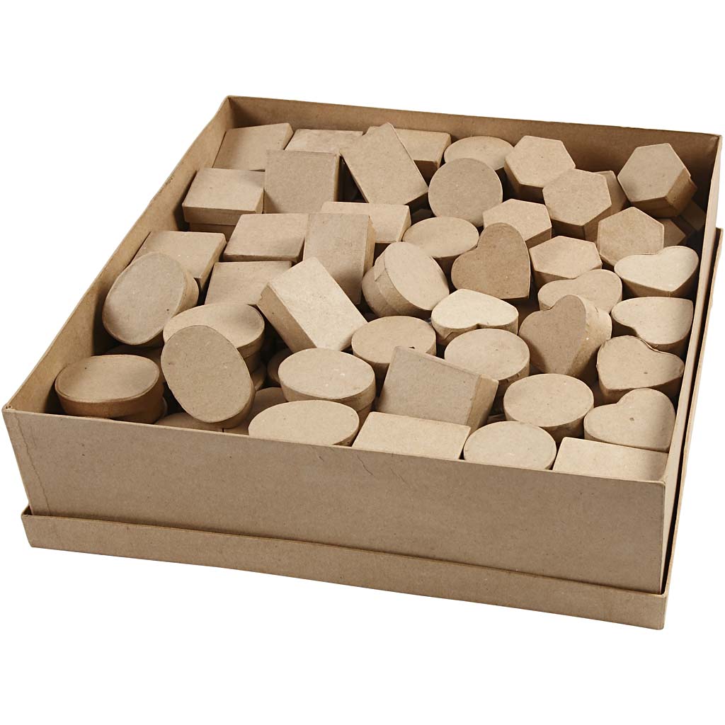 Mini boîtes Creativ company, h: 3 cm, d 4-6 cm, 144 pièces 1 boîte