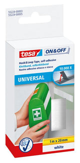 Quantore Bande Velcro tesa on off autocollante blanc
