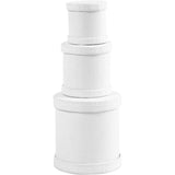 Creativ company coffret batterie, h: 4+5+7 cm, d 4+5+6,5 cm, blanc, 1 set