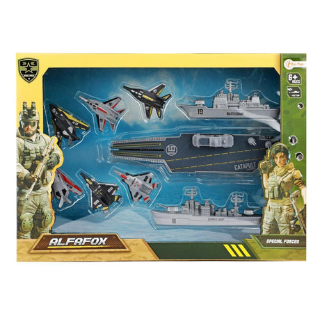 Toi-toys toi toys porte-avions militaire Alfafox avec lancement d'avions de combat
