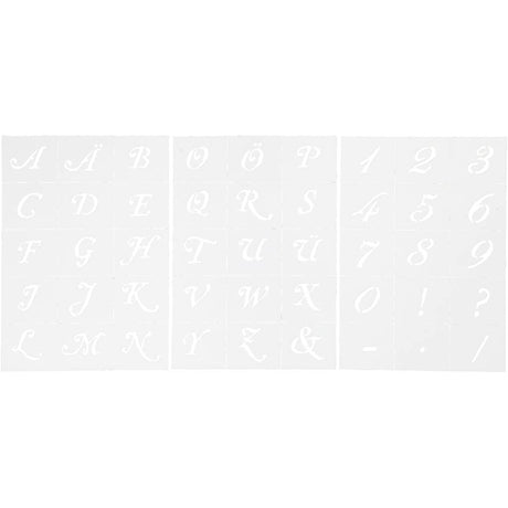 Modèle de lettres et de chiffres de la société Creativ