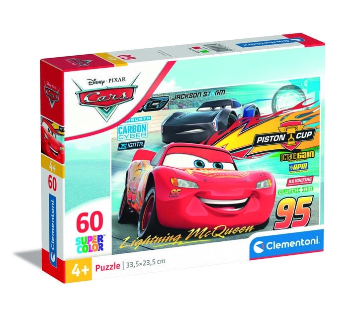 Clementoni Jigsaw Puzzle Super Color Cars 3, 60ST.