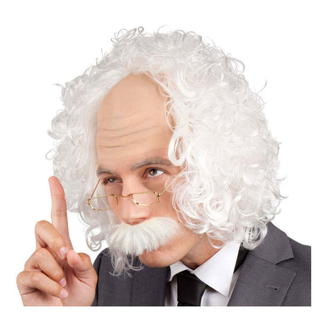 Perruque Boland Einstein avec moustache et lunettes