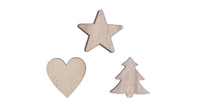 Pb. 48 wooden items 3 ass natural 2.5 cm