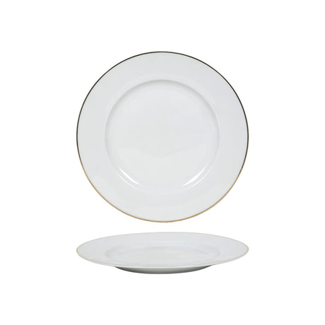 Assiette bord or blanc ø20,5cm boîte de 6