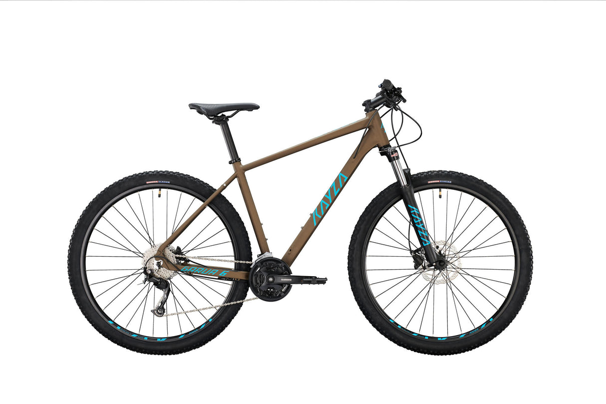 Kayza vtt semi-rigide garua 6 mod. 22 vélo garua 6 29 41 semi-rigide 27sp marron bleu