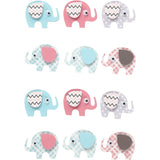 Creativ company Autocollants 3D, éléphants, h : 25 mm, l : 31 mm, épaisseur 7 mm, 12 pièces 1 boîte