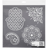 Creativ Company Template ethnic motifs, 30.5x30.5cm