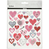 Autocollants Creativ company, coeurs, feuille 15x16,5 cm, 1 feuille