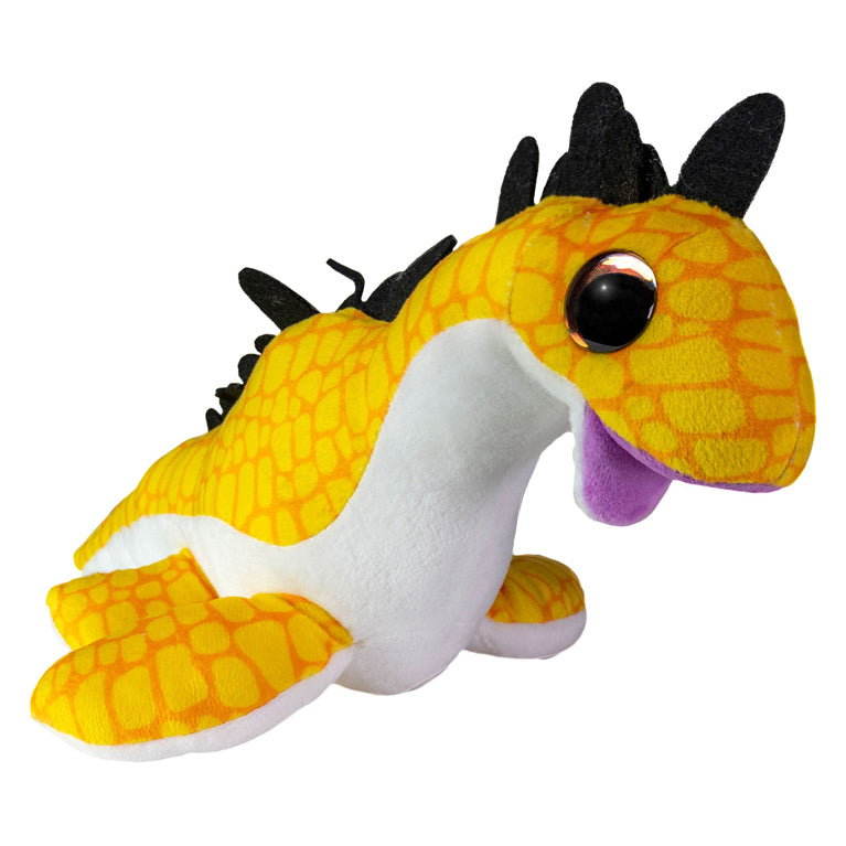 Lumo stars peluche dino plésiosaure 24cm peluche jaune.