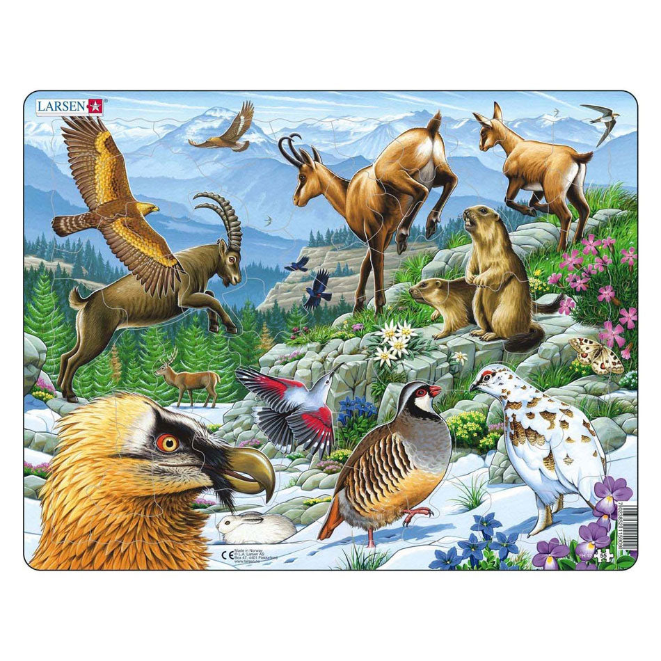 Selecta larsen puzzle animaux - Alpes, 55 pcs.