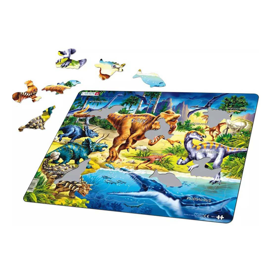 Selecta Larsen puzzle animaux - dinosaures du Crétacé, 57 pcs.