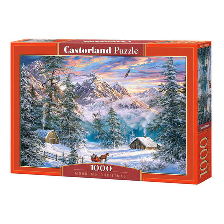 Noël en montagne Castorland – puzzle – 1 000 pièces – finition satinée – ajustement parfait – qualité européenne