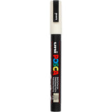 Marqueur Uni-posca posca, taille pc-3m, largeur de trait 0,9-1,3 mm, fin, ivoire, 1 pièce