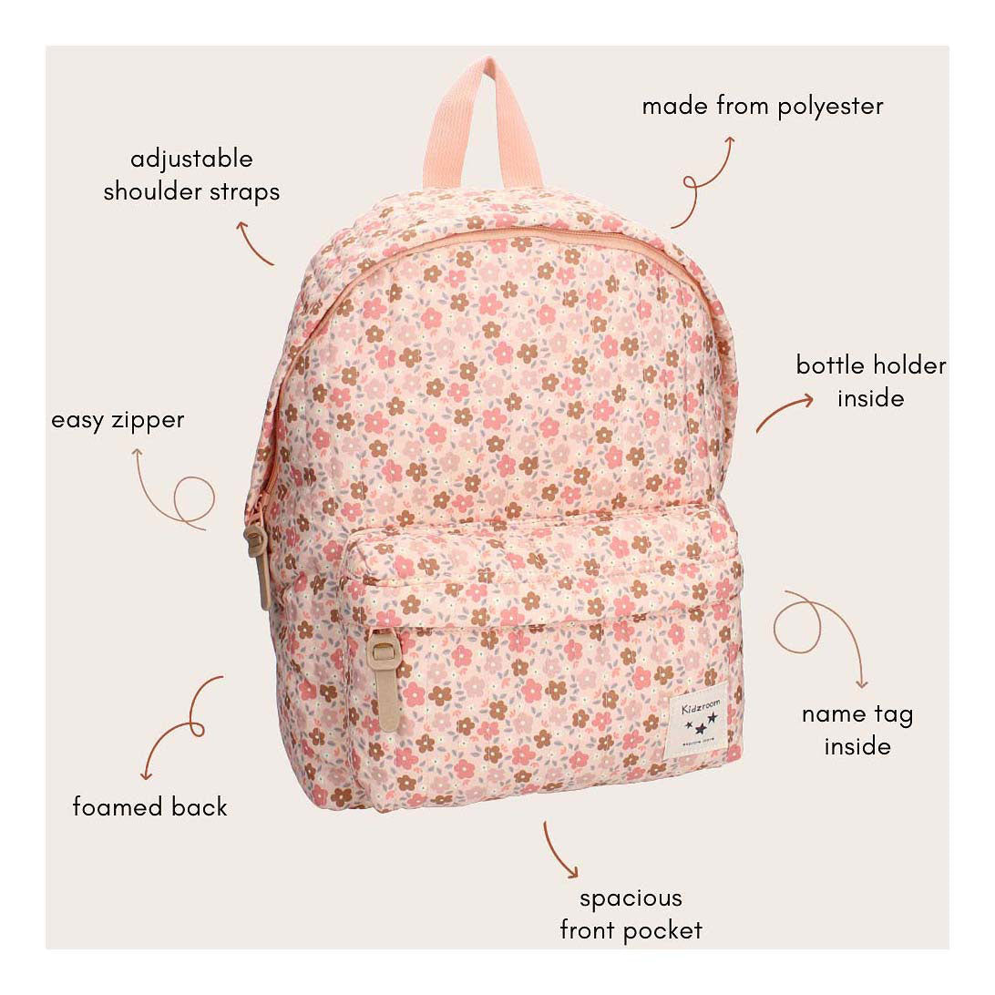 Sac à dos Kidzroom Lyon fleurs des prés magiques