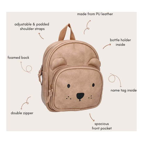 Kidzroom sac à dos porto Beary cuir excité