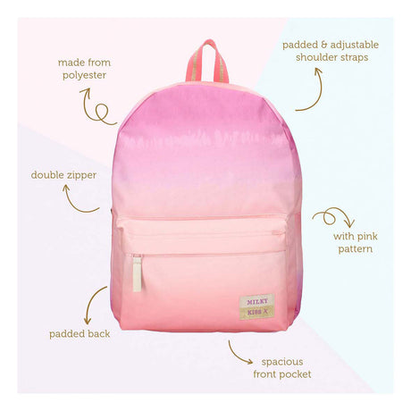 Milky Kiss sac à dos amour et rire rose