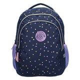 Sac à dos Milky Kiss Dotted Delight violet pois dorés, 3 compartiments