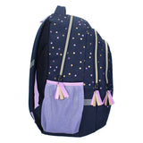 Sac à dos Milky Kiss Dotted Delight violet pois dorés, 3 compartiments