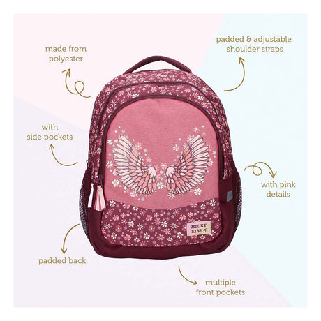 Sac à dos Milky Kiss Wild Bliss Flowers, 3 compartiments
