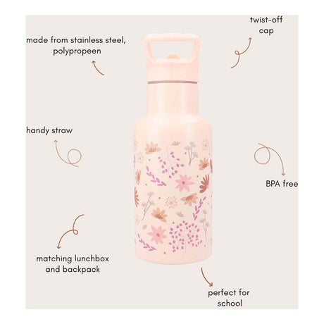 Gourde Kidzroom sips sucrés fleurs, 350ml