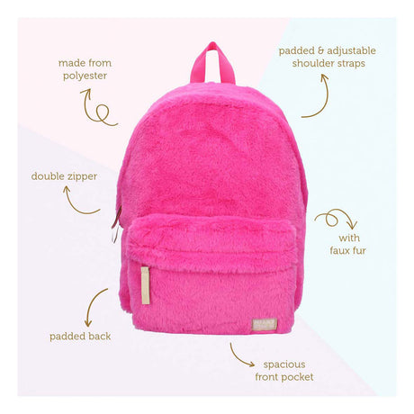 Sac à dos Milky Kiss le facteur wow rose moelleux