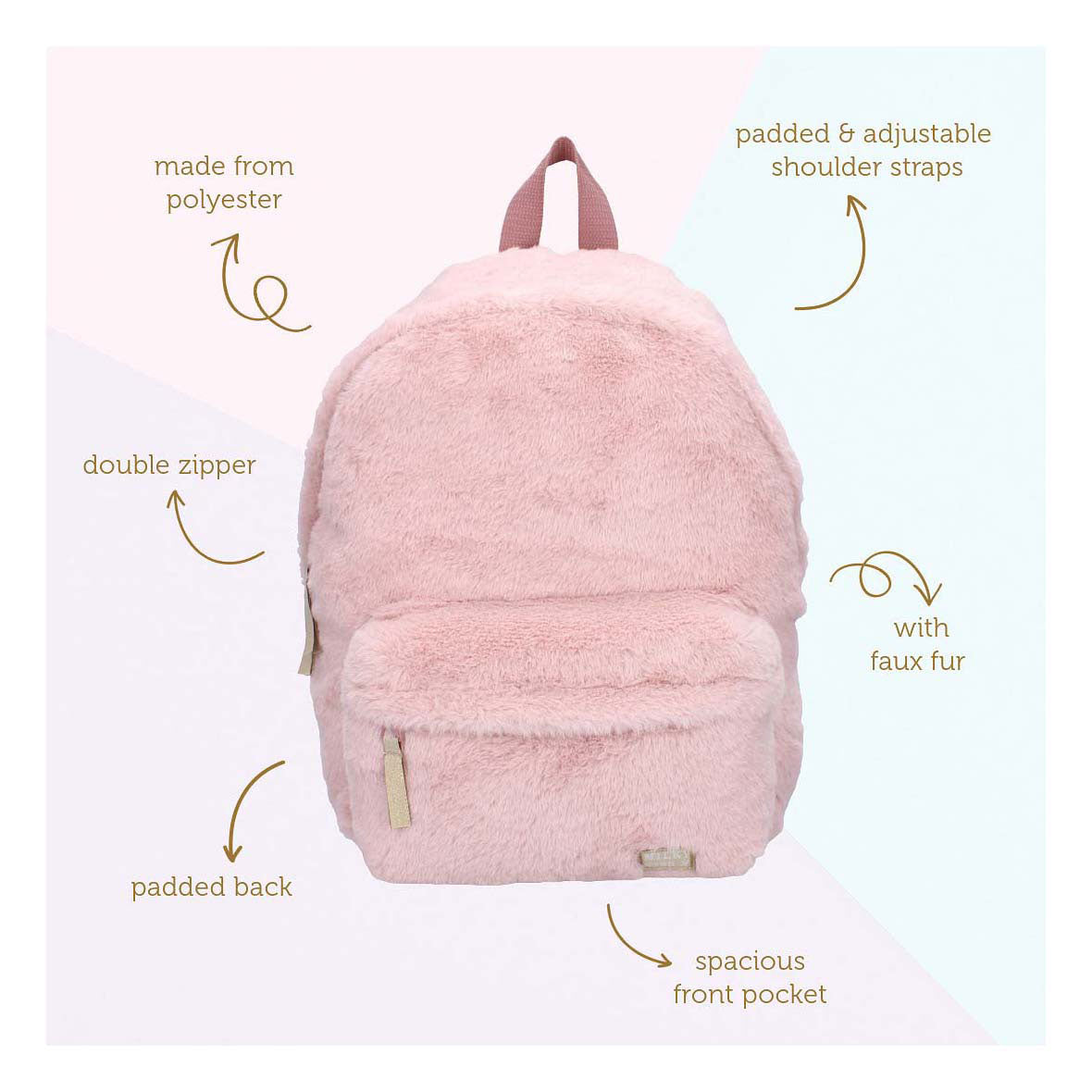 Milky Kiss sac à dos le facteur wow rose 37 x 26 x 12 cm
