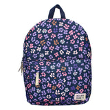 Sac à dos milky kiss prestige fleurs bleu foncé