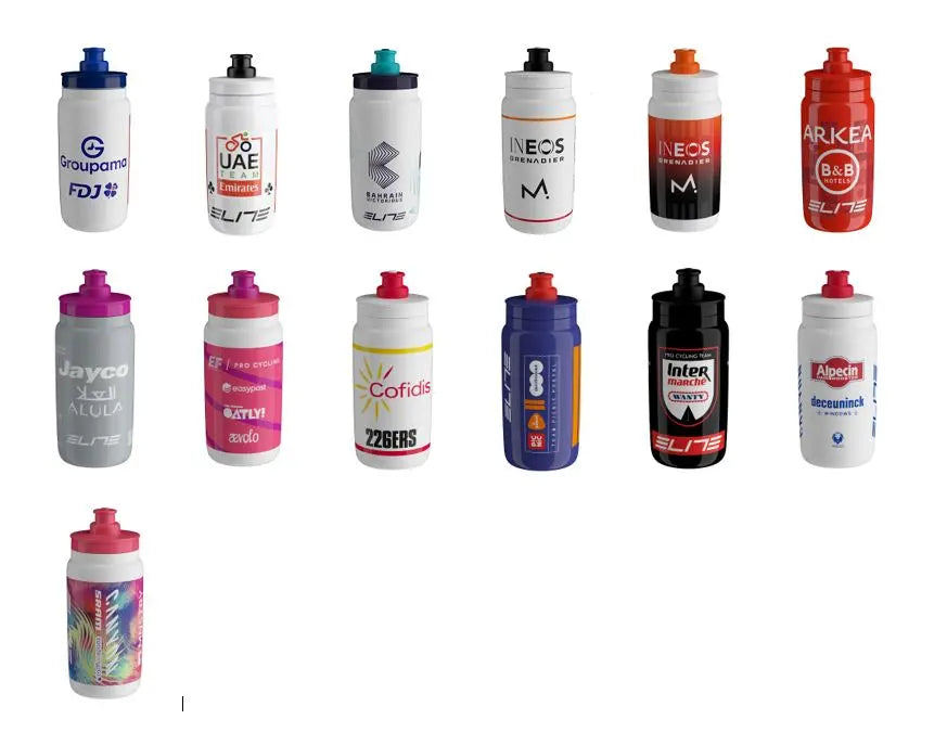 Ensemble de bouteilles Elite Fly Team Bottles 2025 50 x bouteilles 550ml