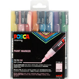 Marqueur Uni-posca posca, taille pc-3ml, largeur de trait 0,9-1,3 mm, couleurs pailletées, 8 pièces 1 boîte