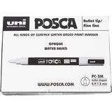 Marqueur Uni-posca posca, taille pc-3m, largeur de trait 0,9-1,3 mm, fin, différentes couleurs, 12 pièces 1 boîte