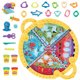 Hasbro play-doh plier et prendre tapis de jeu - pâte à modeler - 4 pots play-doh - facile à ranger - artisanat pour enfants